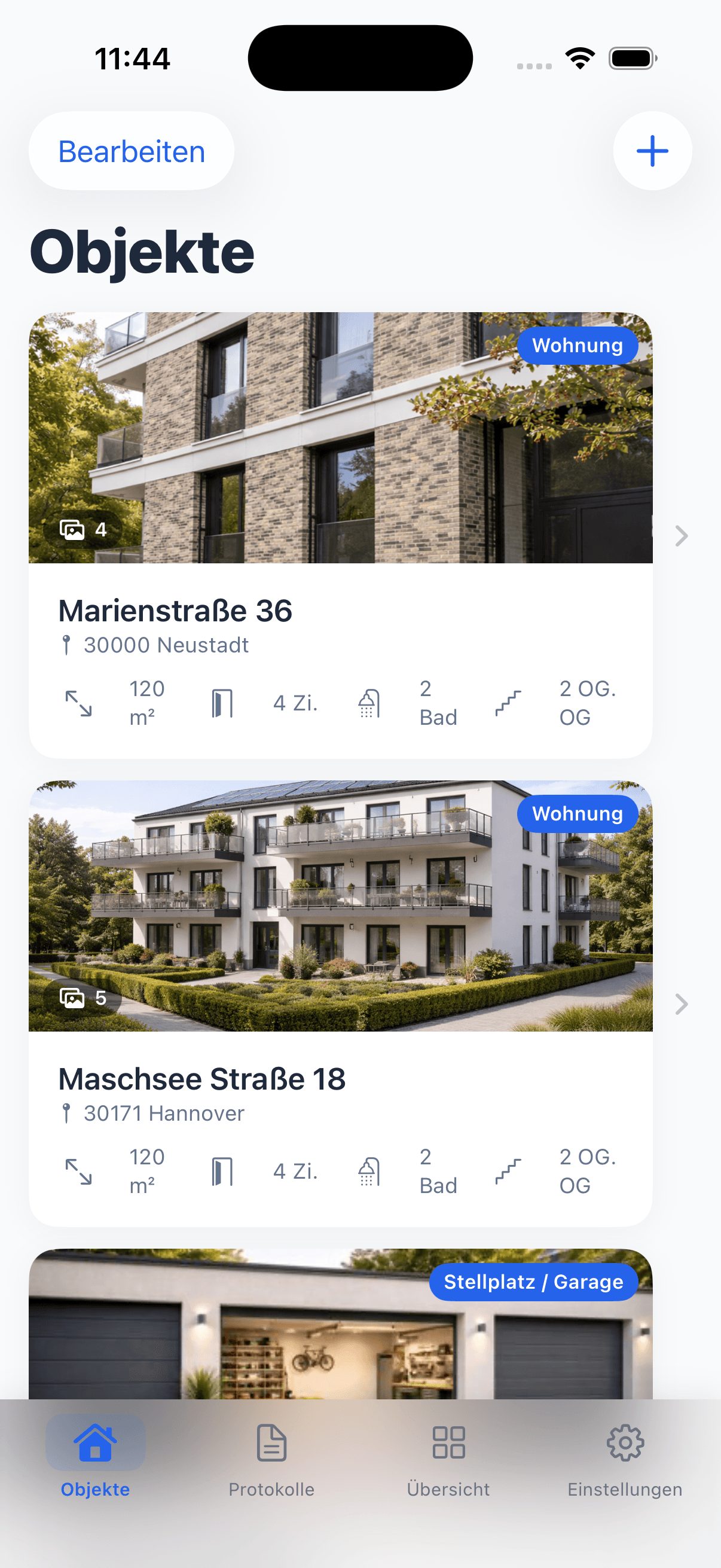 Domicus iOS App — Objektliste