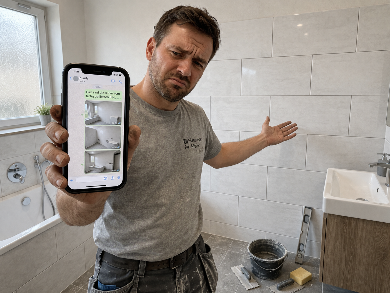 Handwerker auf der Baustelle