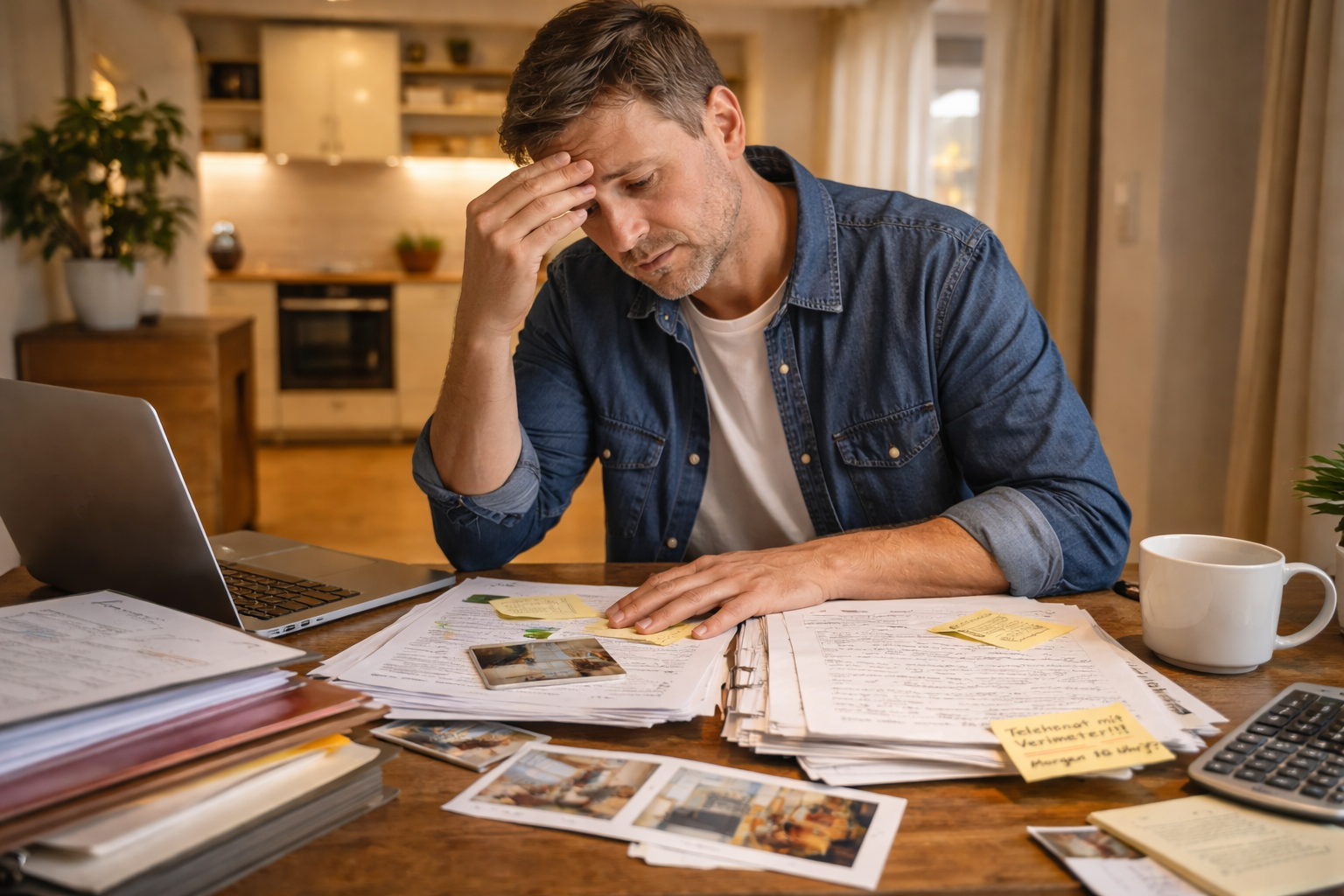 Vermieter mit Papierkram